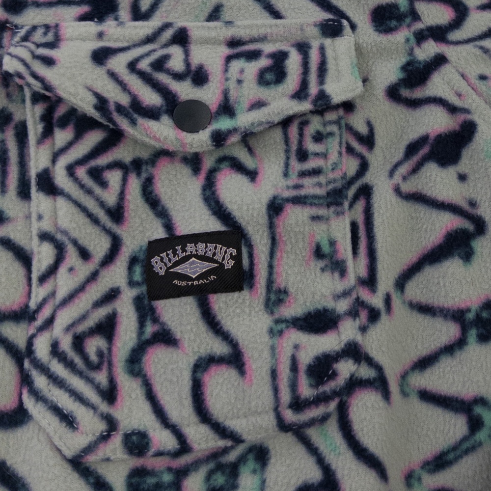 Billabong Adventure Division Furnace Flannel Fleece Overshirt in Cement Size L - Picture 7 of 15
